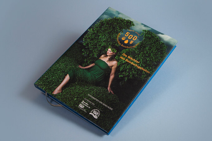 Farbschnitt mit Motiv und Heißfolie Beispiel