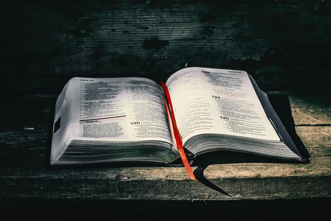 Rotes Leseband für ein Buch