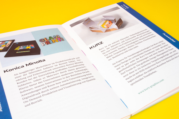 aufgeschlagene offene Fadenheftung