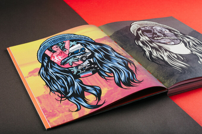 Steifbroschur als offene Fadenheftung