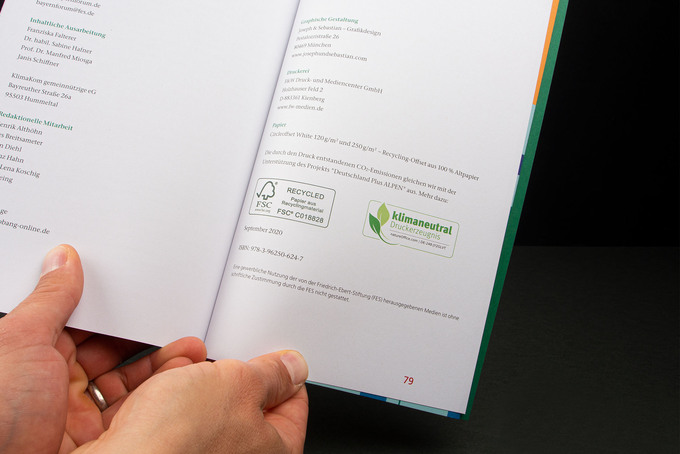 klimaneutraler Druck auf Recyclingpapier